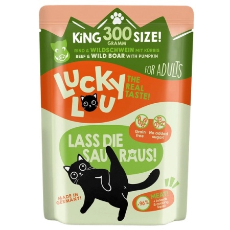 Lucky Lou Lifestage Adult Wołowina i dzik saszetka 300g-2038951