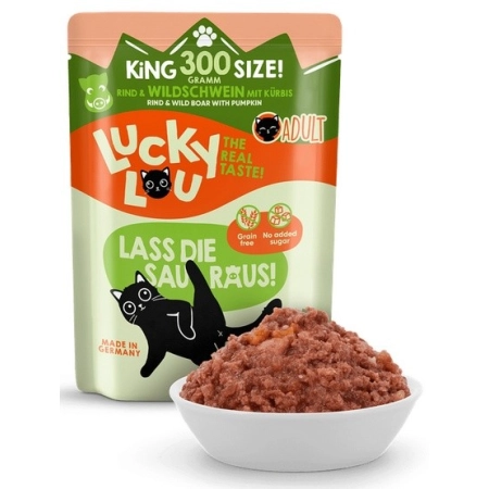 Lucky Lou Lifestage Adult Wołowina i dzik saszetka 300g-2038953