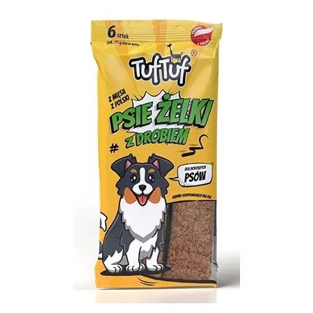 TUF TUF Psie Żelki - Paski z drobiem 6szt