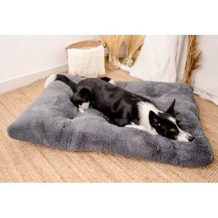 MIMIKO Pets Legowisko Shaggy prostokątne XXL 115x75cm grafitowe-2039097