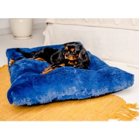 MIMIKO Pets Legowisko Shaggy prostokątne XL 85x65cm chabrowe-2039111