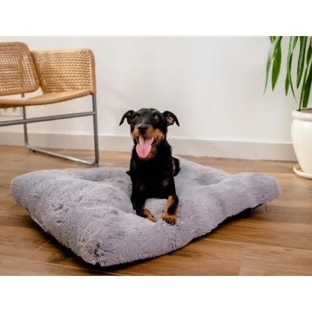 MIMIKO Pets Legowisko Shaggy prostokątne XL 85x65cm szare-2039114