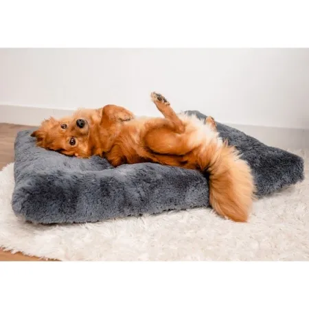 MIMIKO Pets Legowisko Shaggy prostokątne XL 85x65cm grafitowe-2039117