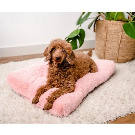 MIMIKO Pets Legowisko Shaggy prostokątne XL 85x65cm różowe-2039119