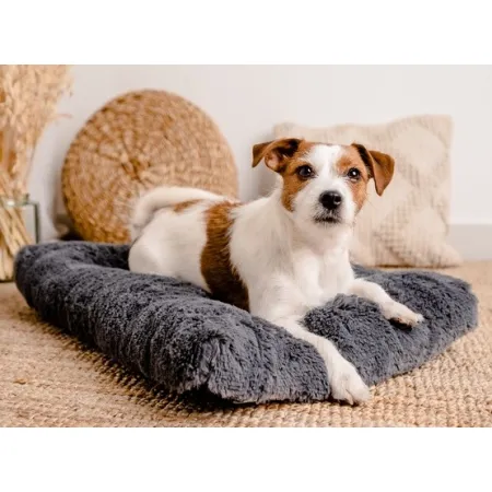 MIMIKO Pets Legowisko Shaggy prostokątne L 65x45cm grafitowe-2039125