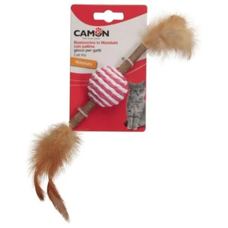 Camon Cat Toy Matatabi z kulą i piórkami-2039539