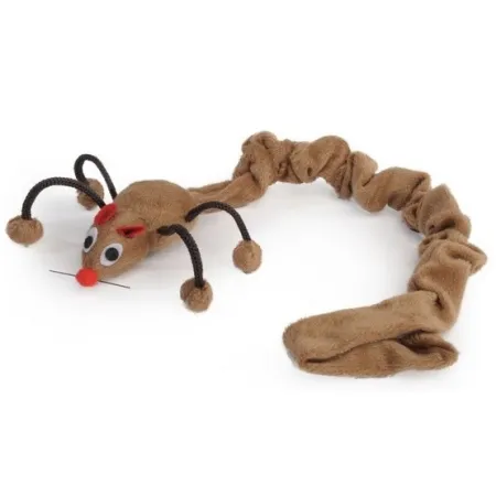 Camon Cat Toy Poliestrowa mysz z kocimiętką i długim sznurem 50cm-2039547