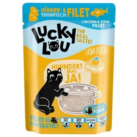 Lucky Lou Extrafood Kurczak i tuńczyk w bulionie saszetka 70g-2039667