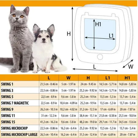 Ferplast Swing 9 Drzwiczki szare [72105021]-2039767