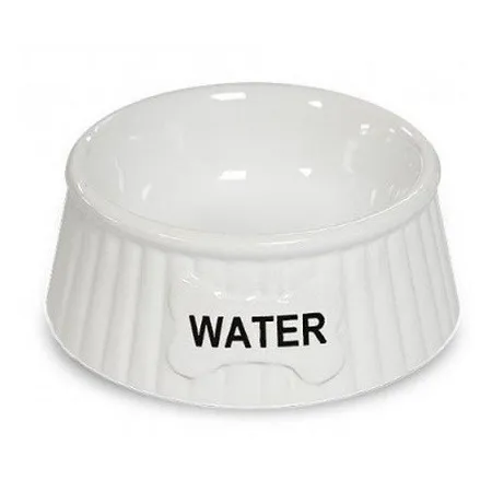 Yarro/Moderna Miska ceramiczna dla psa Water biała [Y2754]