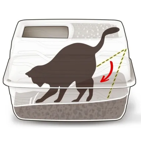 Yarro/Moderna Toaleta dla kota z wejściem od góry 56cm beżowa-2039868