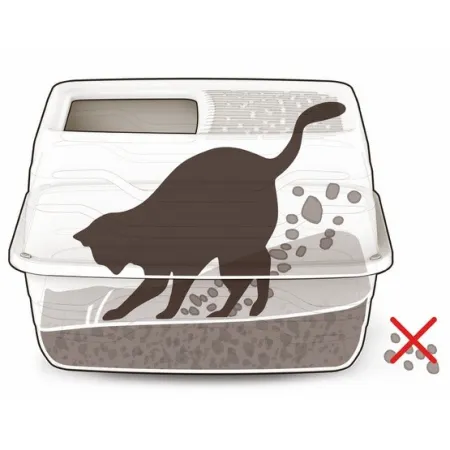 Yarro/Moderna Toaleta dla kota z wejściem od góry 56cm szara-2039871