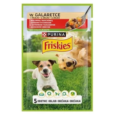 Friskies Dog Adult Wołowina i marchewka w galaretce saszetka 85g