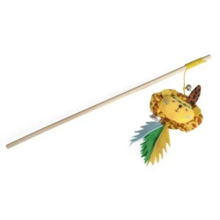 Camon Cat Toy Wędka drewniana z dzwonkiem i kocimiętką jungle-2039926