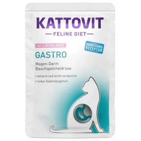 Kattovit Feline Diet Gastro łosoś i ryż saszetka 85g