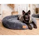 MIMIKO Pets Legowisko Shaggy okrągłe XXL 100cm grafitowe-2037539