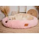 MIMIKO Pets Legowisko Shaggy okrągłe XXL 100cm różowe-2037549
