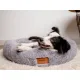 MIMIKO Pets Legowisko Shaggy okrągłe XL 75cm szare-2037569