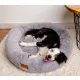 MIMIKO Pets Legowisko Shaggy okrągłe XL 75cm szare-2037570