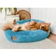 MIMIKO Pets Legowisko Shaggy okrągłe XL 75cm turkusowe-2037572