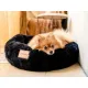 MIMIKO Pets Legowisko Shaggy okrągłe L 60cm czarne-2037579