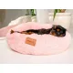MIMIKO Pets Legowisko Shaggy okrągłe L 60cm różowe-2037585