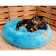 MIMIKO Pets Legowisko Shaggy okrągłe L 60cm turkusowe-2037587