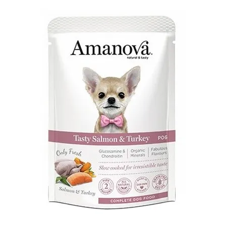 Amanova Dog Adult Tasty Salmon & Turkey - łosoś i indyk saszetka 300g [P06]
