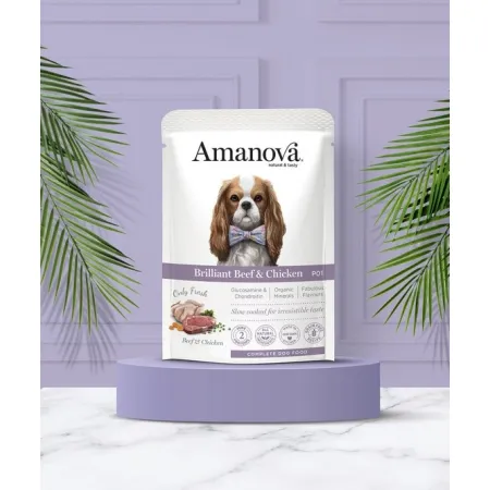 Amanova Dog Adult Brilliant Beef & Chicken - wołowina i kurczak saszetka 300g [P01]-2040174