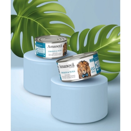 Amanova Cat Chicken & Tuna - kurczak i tuńczyk w bulionie puszka 70g [05]-2040209