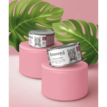 Amanova Cat Tuna & Beef - tuńczyk i wołowina w bulionie puszka 70g [16]-2040231