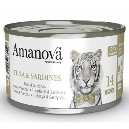 Amanova Cat Tuna & Sardines - tuńczyk i sardynki w galaretce puszka 70g [14]
