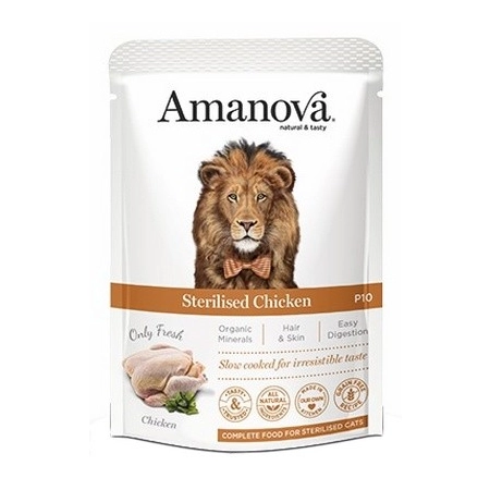 Amanova Cat Sterilised Chicken - kurczak saszetka 85g [P10]