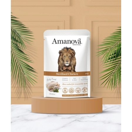 Amanova Cat Sterilised Chicken - kurczak saszetka 85g [P10]-2040279