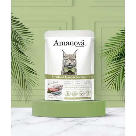Amanova Cat Sterilised Lamb & Sardines - jagnięcina i sardynki saszetka 85g [P13]-2040290