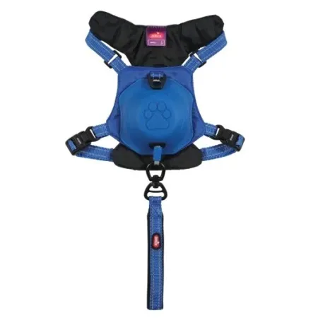 Zolux Szelki ze smyczą automatyczną Easyride M niebieskie