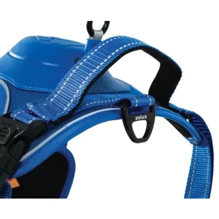 Zolux Szelki ze smyczą automatyczną Easyride M niebieskie-2040422