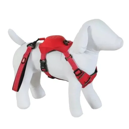 Zolux Szelki ze smyczą automatyczną Easyride M czerwone-2040459