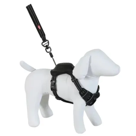 Zolux Szelki ze smyczą automatyczną Easyride M czarne-2040501