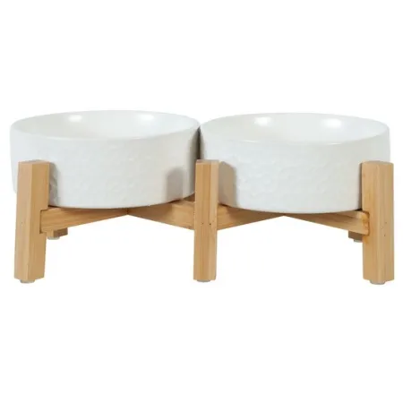 Zolux Miska ceramiczna dla psa i kota Keramo Duo 2x300ml biała-2040527