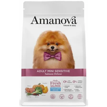 Amanova Dog Adult Mini Sensitive Salmon Deluxe - łosoś 7kg