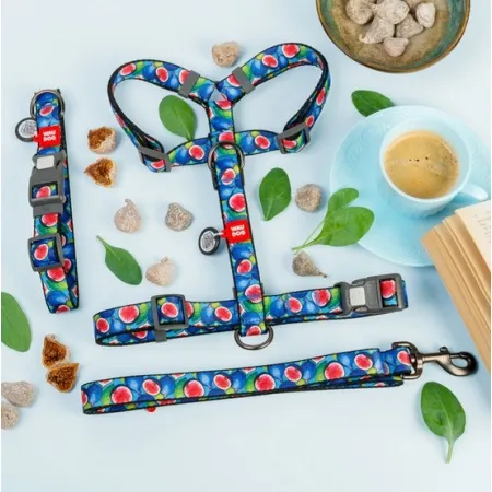 Collar WauDog Nylon Obroża nylonowa z QR-paszportem, plastikowy fastex, wzór FIGA, M 20mm/28-40cm-2040795