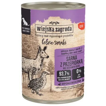 Wiejska Zagroda Leśne Smaki Sarna z przepiórką puszka 400g