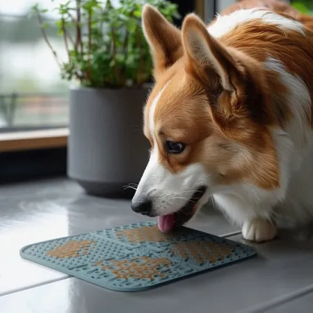 Collar WauDog Silicone Mata do lizania 19x19x1cm szara-2041293