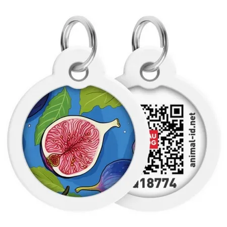 Collar WauDog Smart ID Zawieszka z QR-paszportem okrągła 3cm figa