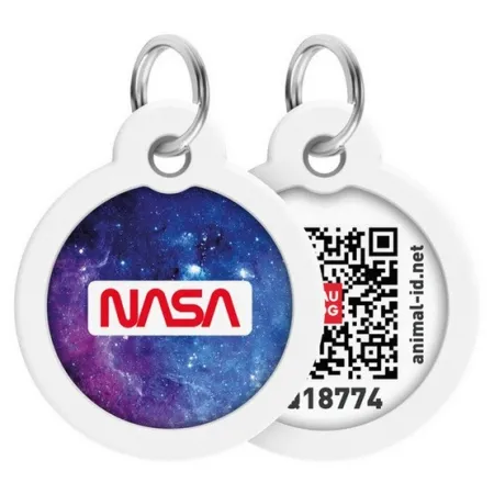 Collar WauDog Smart ID Zawieszka z QR-paszportem okrągła 3cm NASA21