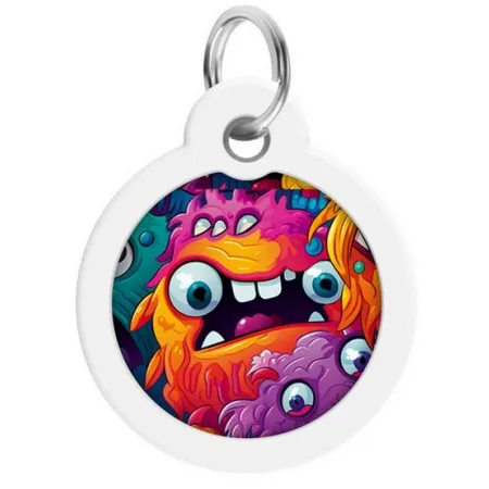 Collar WauDog Smart ID Zawieszka z QR-paszportem okrągła 3cm zębate potwory-2041339