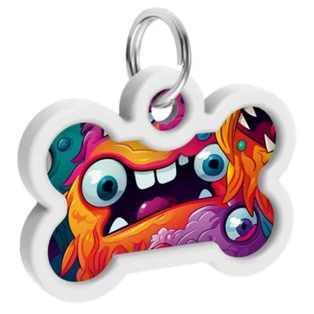 Collar WauDog Smart ID Zawieszka z QR-paszportem kość 4x3cm zębate potwory-2041345