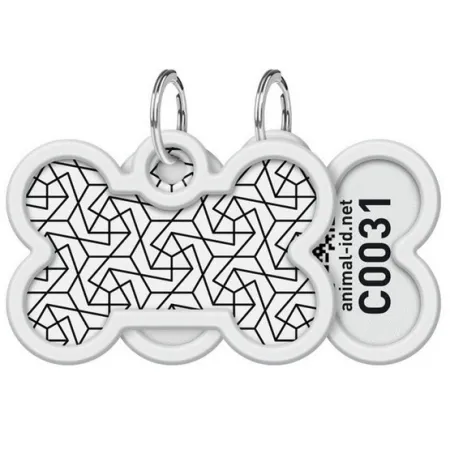 Collar WauDog Smart ID Zawieszka z QR-paszportem kość 4x3cm geometria