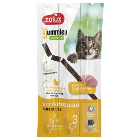Zolux Yummies Miękki przysmak dla kota - Pałeczki Indyk & Wątróbka 3x5g